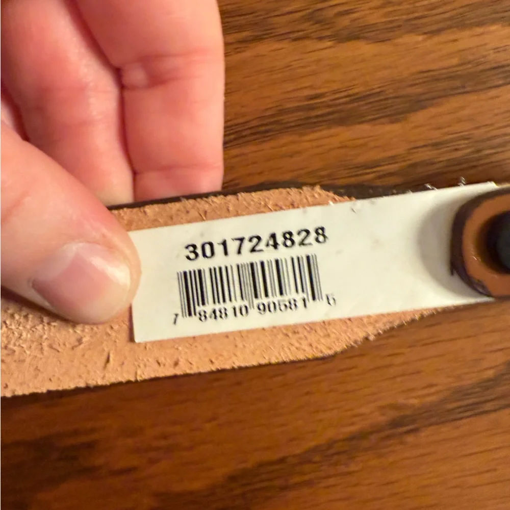 Brown with Hearts Leather Nocona Kid's Belt